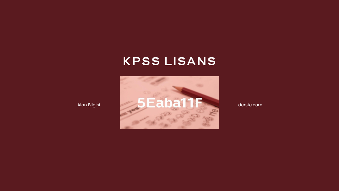 KPSS Lisans Alan Bilgisi Konu Dağılımı 2026